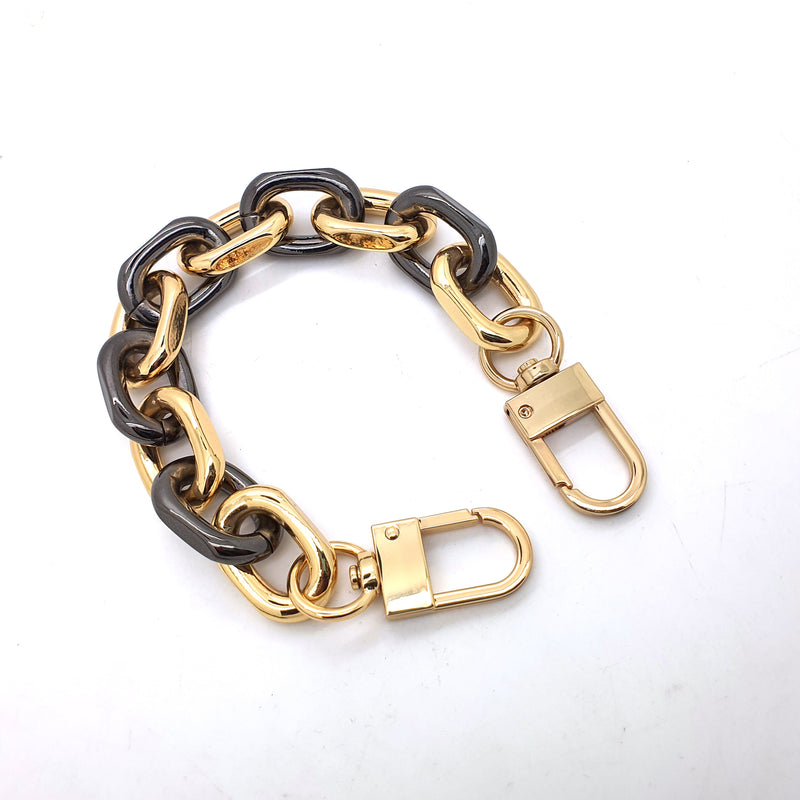Bicolore Aluminum Chunky Chain Chain strap Top handle for Handbags purses  bags