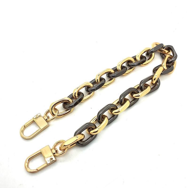 Bicolore Aluminum Chunky Chain Chain strap Top handle for Handbags