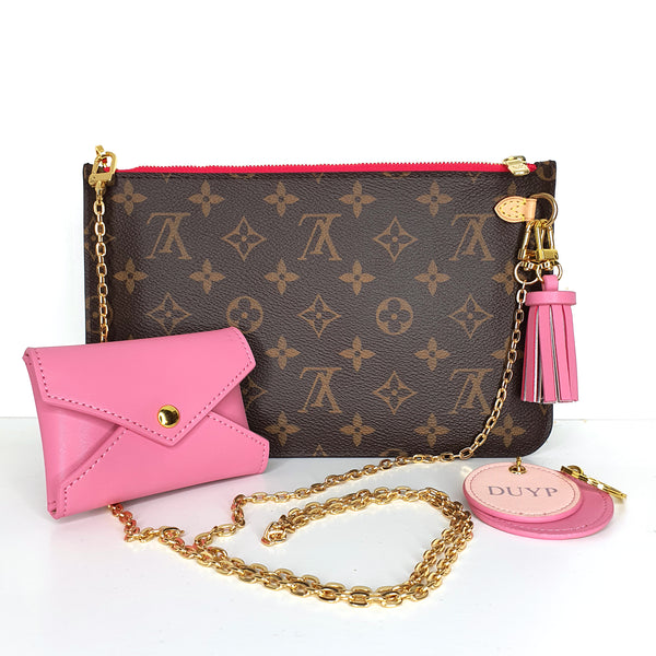 dressupyourpurse Crossbody Chain Conversion Kit for Wallets (Lv Sarah, Emilie, Chanel Wallets and More), 55 / 140 cm / XL