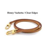 1/4" 7mm genuine leather ultra thin crossbody strap - 7 colors - 6 sizes