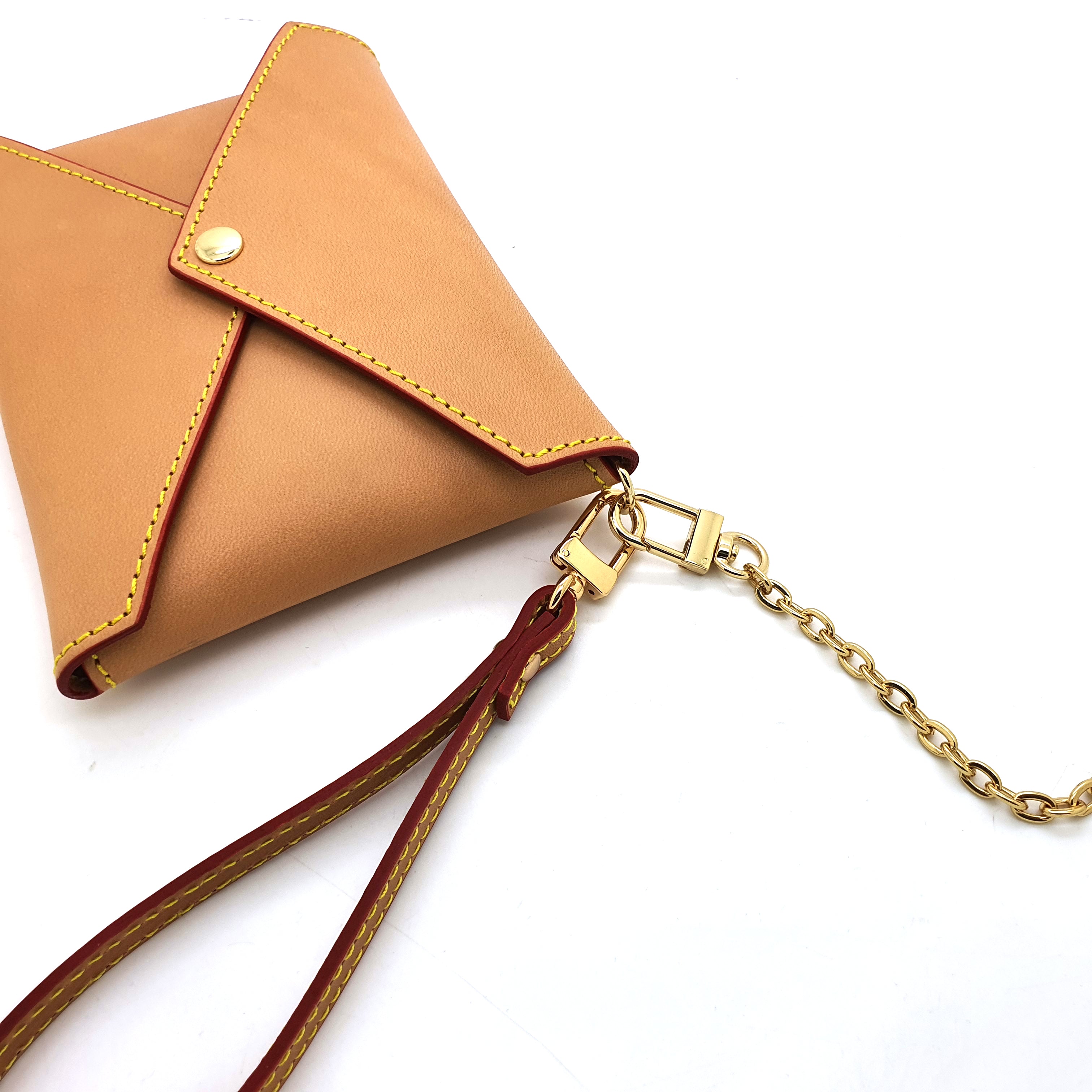 Honey Vachetta Leather - Envelope trio - Clutch Set