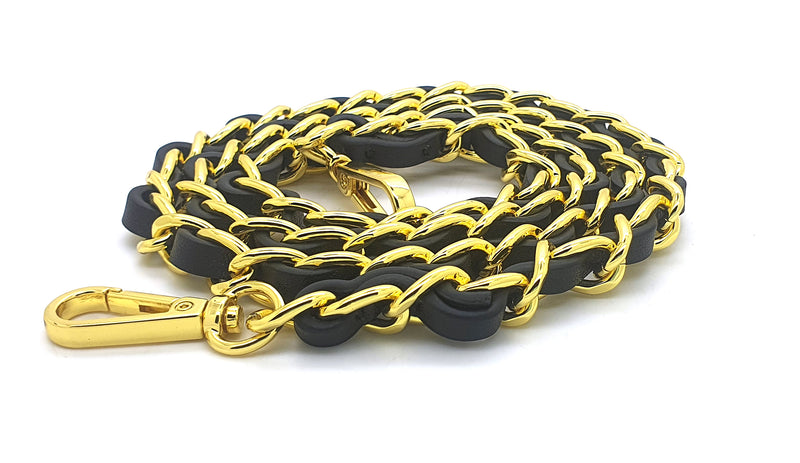 Leather and Aluminum Clip Chain 90-140cm