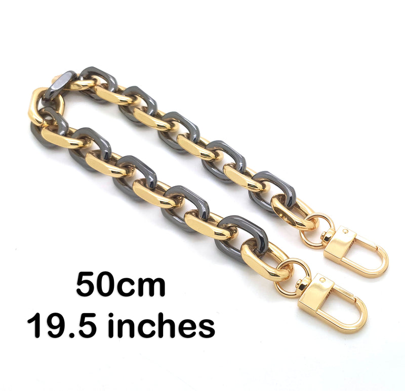 Bicolore Chunky Large Decorative Handle Chunky Chain Strap for 