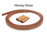 <transcy>Cordon de serrage en cuir Honey Vachetta 6 mm avec glissière (vitrage transparent)</transcy>
