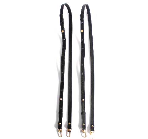 <transcy>2 x tali pengganti untuk beg galas mini Palm Spring (hitam atau coklat gelap)</transcy>