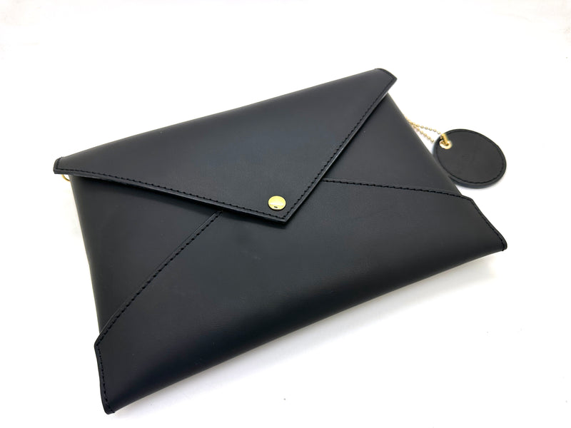 Pillarbox Standard Leather Envelope Clutch Bag