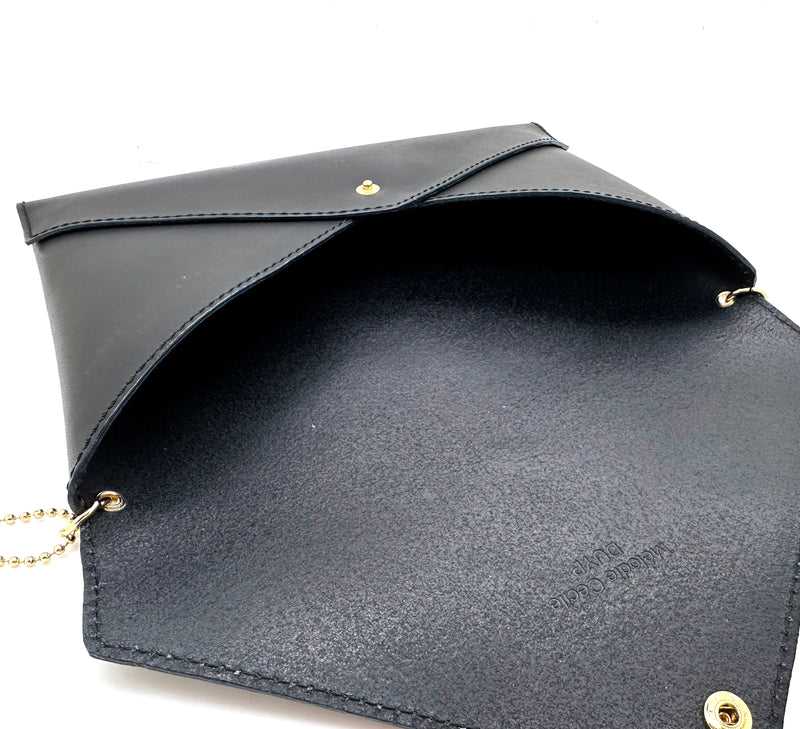 Envelope Clutch - Midnight Black - Samson Family Leather
