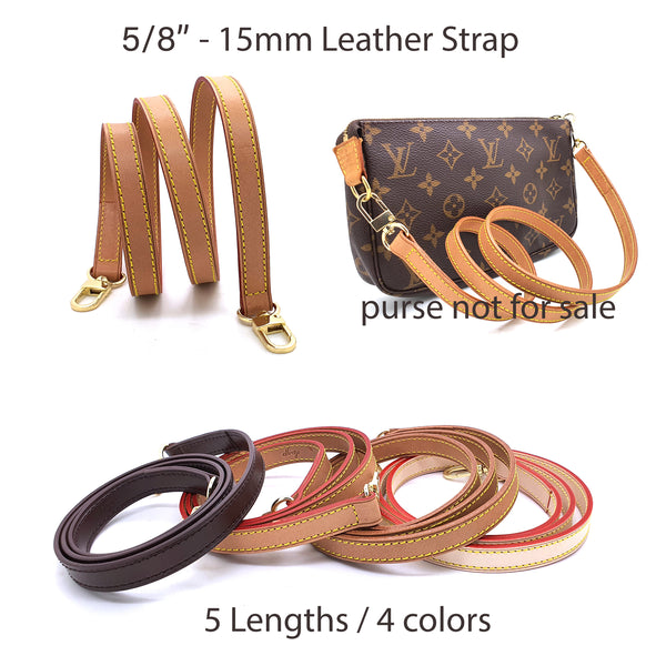 OUTLET USA ONLY 5/8 - 15mm Non-Adjustable Leather Strap - 4 colors - –  dressupyourpurse