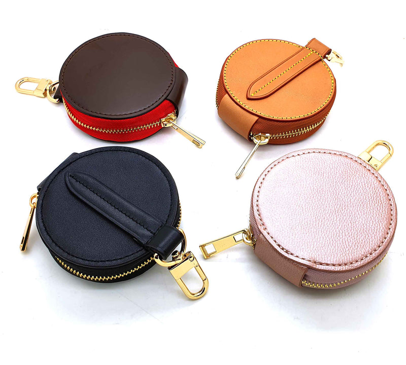 Round coin purse/headphone storage/hub box - Shop LongPower leather studio Coin  Purses - Pinkoi