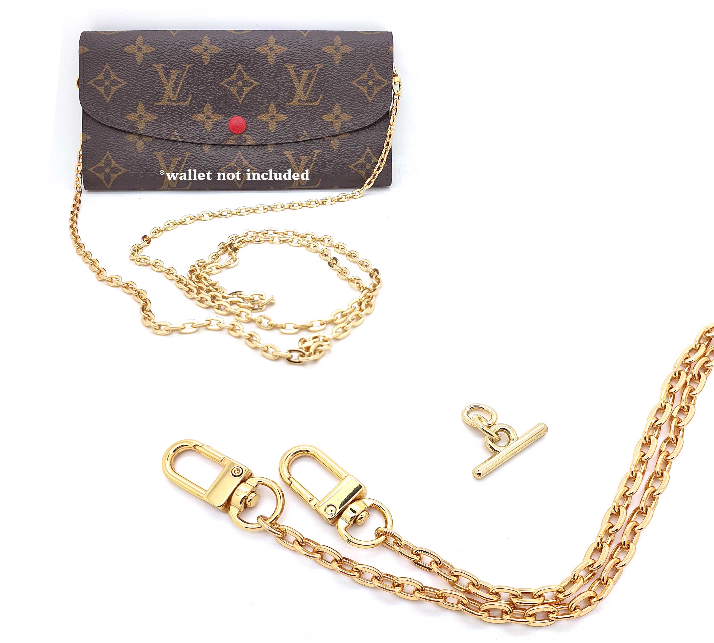 Louis Vuitton, Sarah popular monogram wallet converted Crossbody CT1057