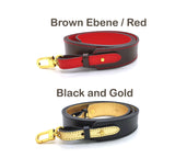 <transcy>Grand bracelet en cuir d&#39;agneau noir 30 mm</transcy>