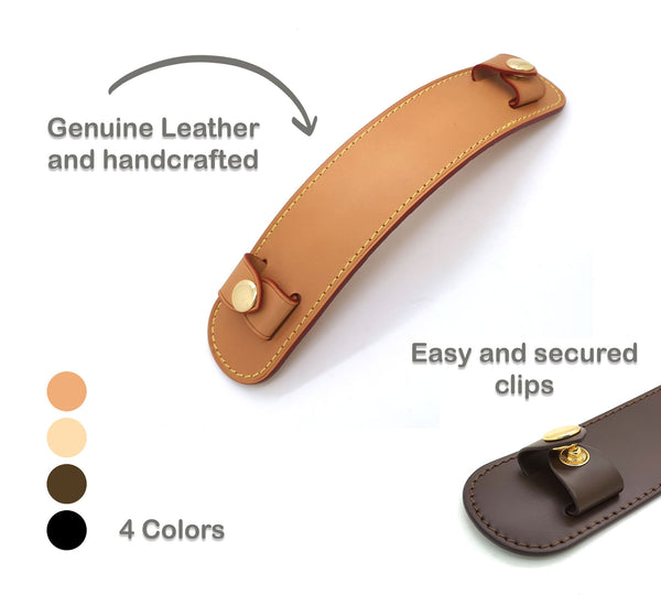 TINBERON Vachetta Leather Bag Strap Luxury Designer Handbag Handle Shoulder  Strap Women Bag Accessories DIY 1 Pair Handle Straps