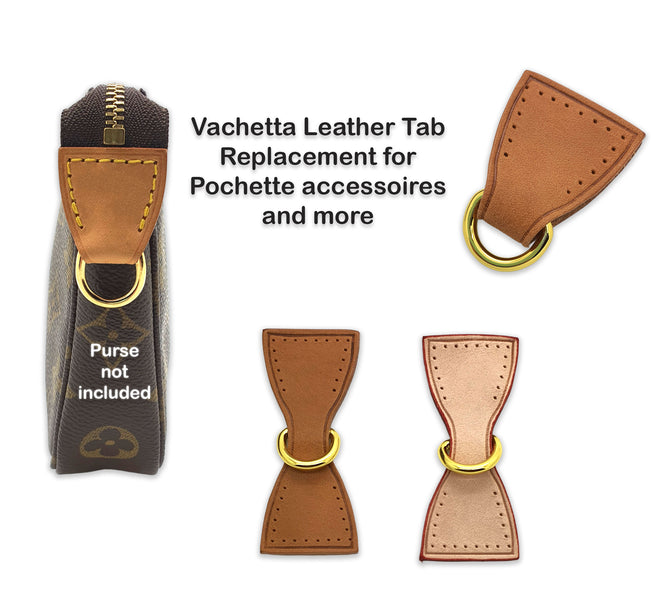 蜂蜜Patina Vachetta皮革纽扣按扣表带，用于Twin Pochette