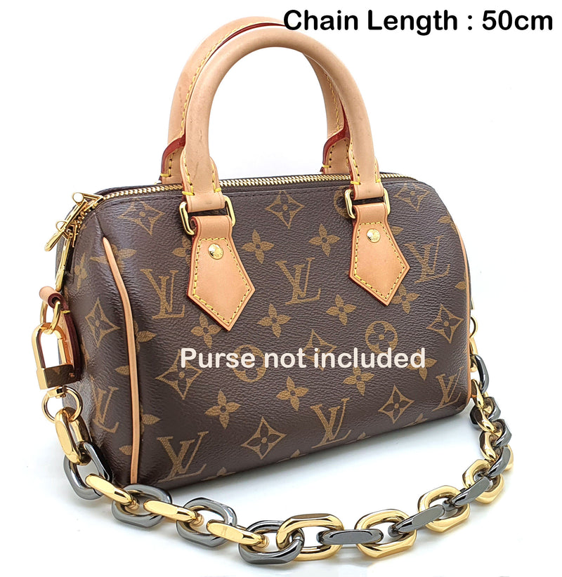Bicolore Aluminum Chunky Chain Chain strap Top handle for Handbags purses  bags