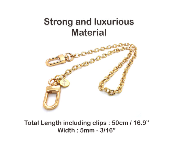 SONGKISSZQ Purse Chain,Bag Extender Purse Chain Strap for Women Crossbody  Bags Purse Shoulder Belt Chain (Extender Chain+Antique Gold Chain 24in/60cm)