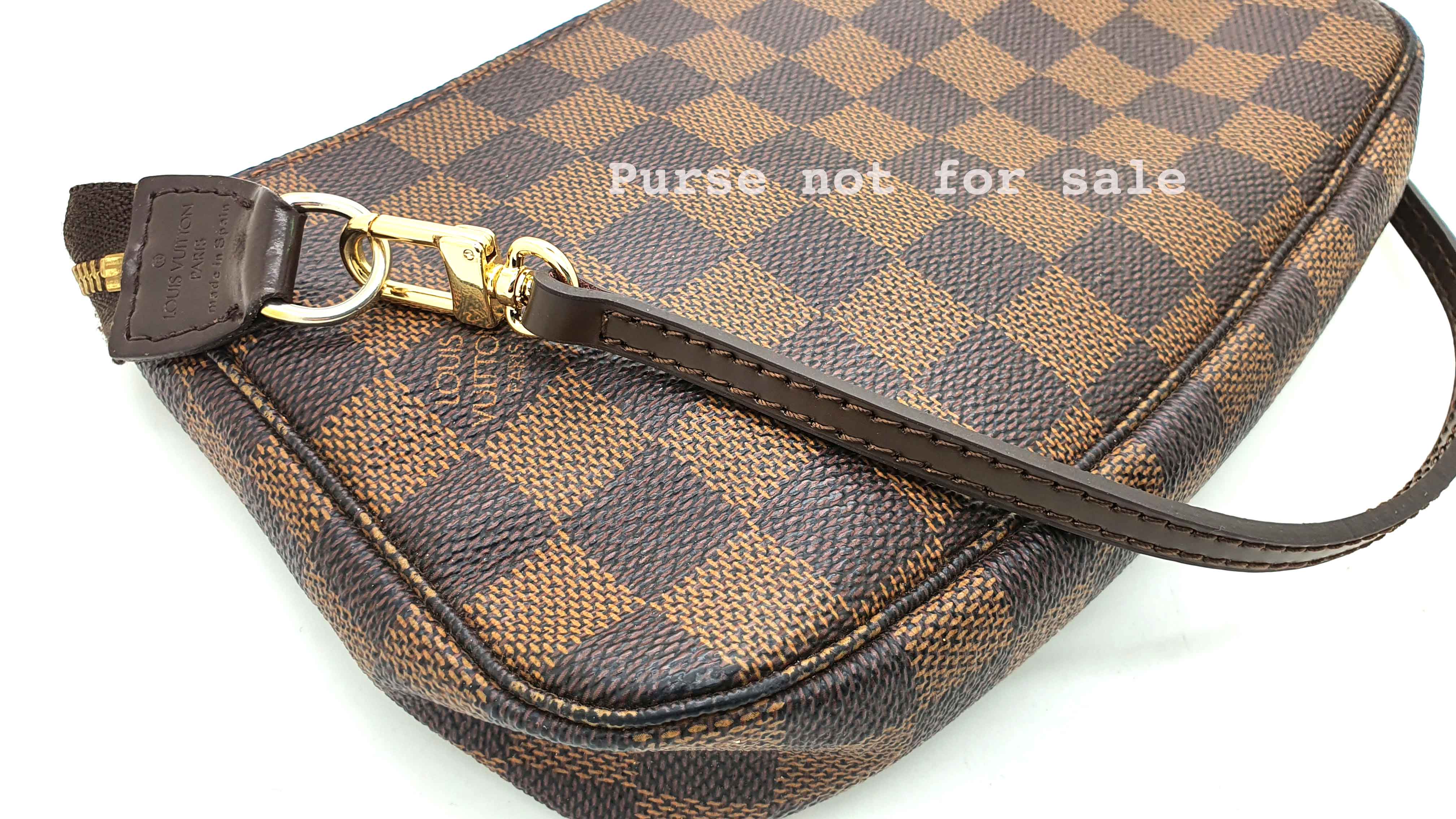 Ultra Thin 40cm Leather Short Strap replacement for Pochette Accessoires