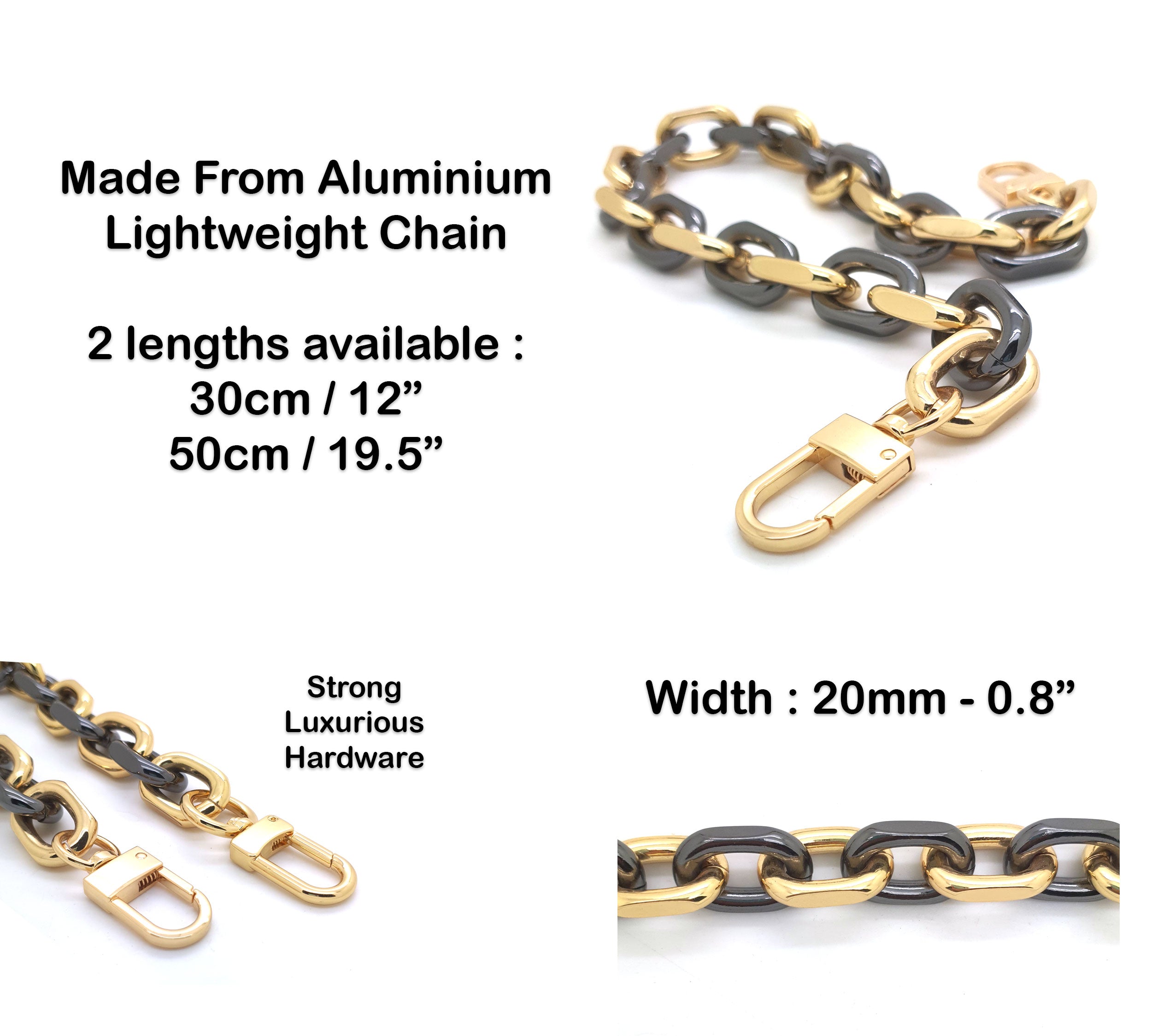 Bicolore Chunky Large Decorative Chain (2 Lengths)