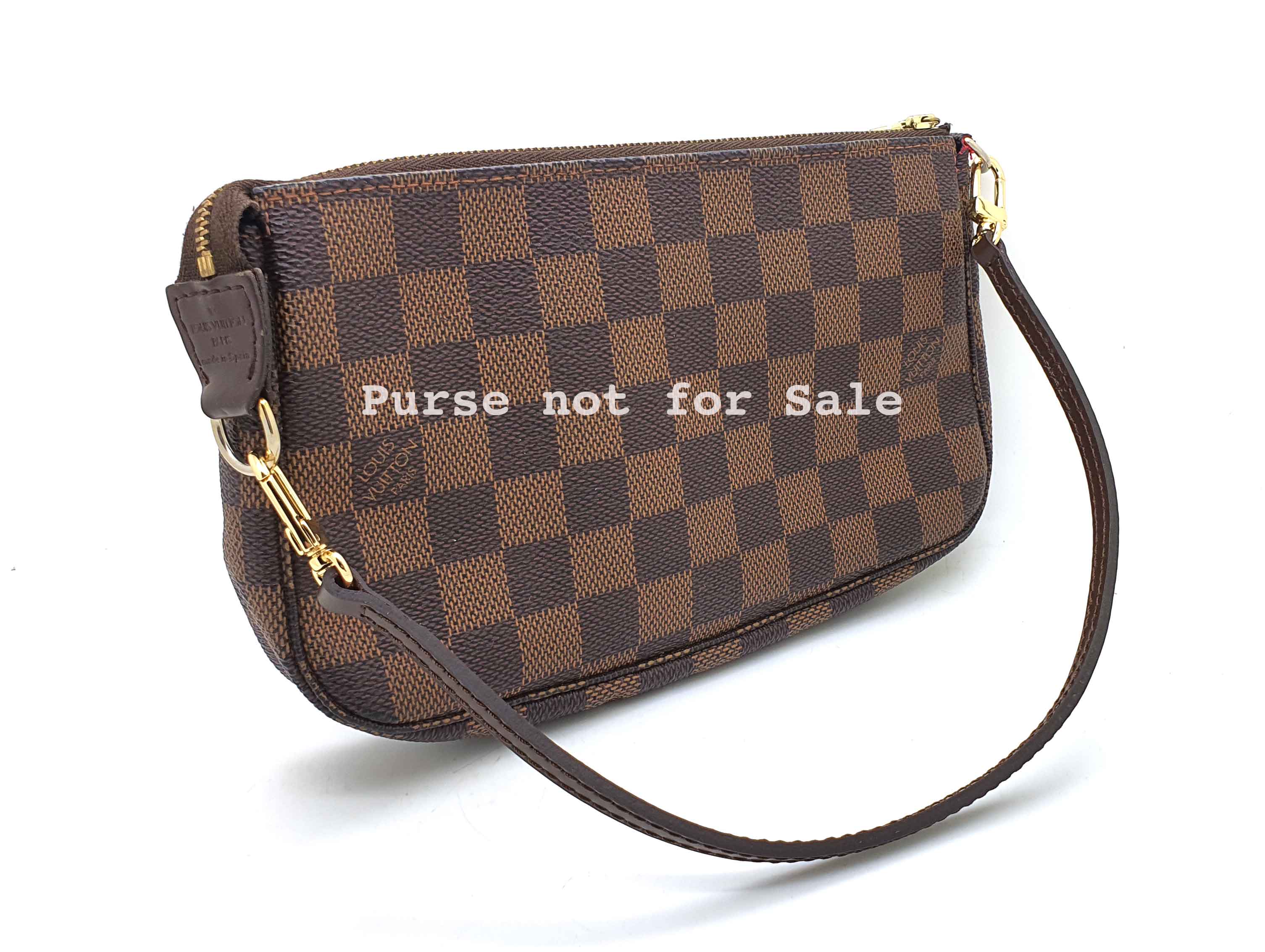 Ultra Thin 40cm Leather Short Strap replacement for Pochette Accessoires