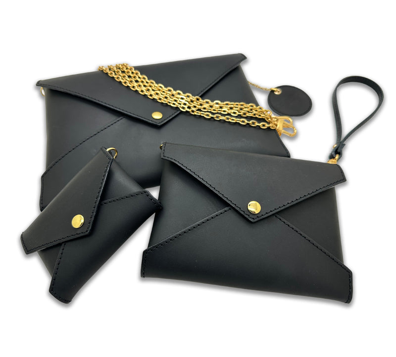 Lambskin Leather Envelope Clutch Purse