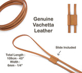 Vachetta Leather Drawstring Cord 6mm with Slide - for NOE, MONTSOURIS...